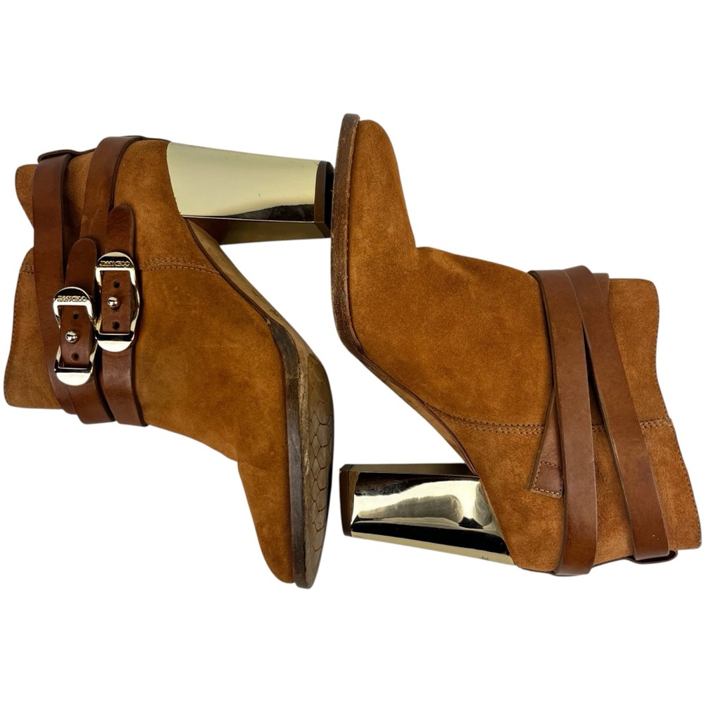 Jimmy Choo Melba Suede Ankle Boots Women 37 in Sandalwood Brown - Picture 5 of 10